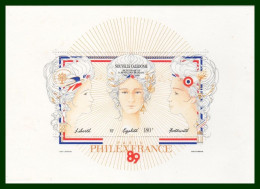 Nouvelle Calédonie Bloc N° 9 ** MNH Bicentenaire Révolution Française 1989 - Blocchi & Foglietti