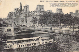 FRANCE - 75 - Paris - Pont D'Arcole Et Hôtel-de-Ville - Carte Postale Ancienne - Ponts