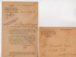 TB 4258 - EMA - PARIS 1938 - LAC - Lettre - Office D.. Des Mutilés, Combattants Victimes De La Guerre.. Pour CHAMPIGNY - EMA (Printer Machine)