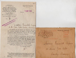 TB 4259 - EMA - PARIS 1938 - LAC - Lettre - Office D.. Des Mutilés, Combattants Victimes De La Guerre.. Pour CHAMPIGNY - EMA (Empreintes Machines à Affranchir)