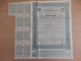 LOT DE 2 ACTIONS DE 500 FRANCS RUSSE COMPAGNIE DU CHEMIN DE FER DE LA MER NOIRE 1913 - Russia