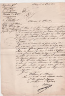 Lettre Autographe Signature Étienne Hulot Baron De Mazerny Général Français Révolution Empire 1814 Armée Moselle - Other & Unclassified