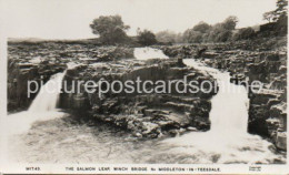 THE SALMON LEAP WINCH BRIDGE NEAR MIDDLETON IN TEESDALE OLD R/P POSTCARD DURHAM - Other & Unclassified