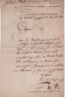 Lettre Autographe Signature Général Brigade Claude Antoine Compère Général Révolution Empire An 5 Filigrane Pro Patria - Other & Unclassified
