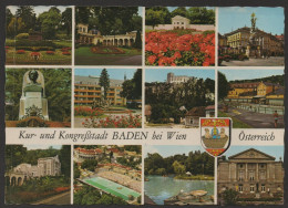 H018 - Mehrbildkarte "Kur- Und Kongreßstadt Baden Bei Wien", 1980 - Baden Bei Wien