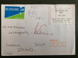 LETTRE Par Avion Pour La FRANCE (CORSE) VIGNETTE à S1.00 Du 18 11 98 BOWEN - Machine Labels [ATM]