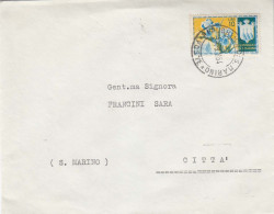 RS - Rep. S. Marino -  Fiori  L. 10  Per Città - Storia Postale