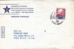 RS - Rep. S. Marino - Uomini Illustri L. 400  Per Città - Lettres & Documents