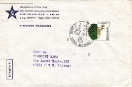RS - Rep. S. Marino - Alberi L. 50  Per Città - Briefe U. Dokumente