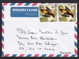 Burkina Faso: Airmail Cover To France, 2 Stamps, Bird, Animal (traces Of Use) - Burkina Faso (1984-...)