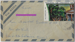 Argentina 1980 Airmail Cover Carapachay To Rio Do Sul Brazil Stamp 400 Years Buenos Aires Electronic Sorting Telefunken - Brieven En Documenten