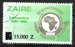 Zaire 1991. Scott #1352 (U) 20th Anniv. Of African Postal Union - Used Stamps