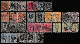 Ceylon 1903-1911 Lot Of King Edward VII. Definitives Used O - Ceylon (...-1947)