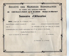 VP22.192 - 19?? - Bon Vierge De La Société Des Membres.. Du Corps Des Sapeurs - Pompiers De COUILLY - PONT - AUX - DAMES - Bomberos