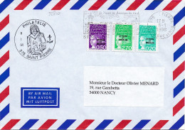 32810# MARIANNE JUMELET LETTRE Obl 975 ST PIERRE ET MIQUELON 1998 PHILATELIE NANCY MEURTHE MOSELLE - Briefe U. Dokumente