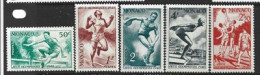 MONACO. Jeux Olympiques De Londres 1948. Yv. Nr 319/23. Côte 12 Euro. 5 Timbres Neufs ** - Ete 1948: Londres