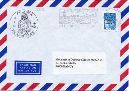 32812# MARIANNE JUMELET 4,40 Francs LETTRE Obl 975 ST PIERRE ET MIQUELON 1998 PHILATELIE NANCY MEURTHE MOSELLE - Brieven En Documenten