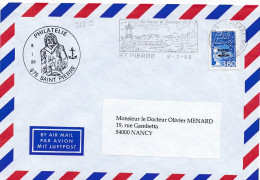 32813# MARIANNE JUMELET 3,80 Francs LETTRE Obl 975 ST PIERRE ET MIQUELON 1998 PHILATELIE NANCY MEURTHE MOSELLE - Storia Postale