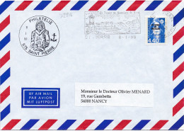 32816# MARIANNE BRIAT 4,40 Francs LETTRE Obl 975 ST PIERRE ET MIQUELON 1998 PHILATELIE NANCY MEURTHE MOSELLE - Covers & Documents