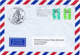 32819# MARIANNE BRIAT LETTRE Obl 975 ST PIERRE ET MIQUELON 1998 PHILATELIE NANCY MEURTHE MOSELLE - Cartas & Documentos