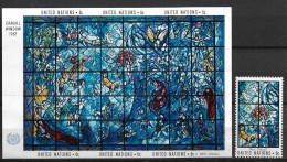 UNITED NATIONS NEW YORK 1967 CHAGALL WINDOW MNH - Unused Stamps
