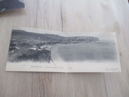 CPA 80 Somme Mers Les Bains Double Carte Panorama De La Plage Et Du Tréport - Mers Les Bains