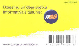 Latvia:Used Phonecard, Lattelekom, 2 Lats, Info Number 1188, 2009 - Letland