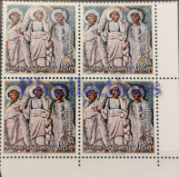 3606-VATICANO -VATICAN CITY 1990 CARITAS INTERNAZIONALIS FULL BLOCK 4 STAMPS MNH - Unused Stamps