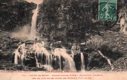 19114  AULUS LES BAINS Grande   Cascade  D'Arse Une Des Plus Belles Chutes Des Pyrénées ( 110m)     (2 Scans ) 09 - Autres & Non Classés