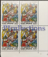 3610-VATICANO -VATICAN CITY 1990 ATTIVITA' MISSIONARIA DI S.WILLIBRORD FULL SHEET 4 STAMPS MNH - Unused Stamps
