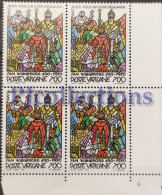3611-VATICANO -VATICAN CITY 1990 ATTIVITA' MISSIONARIA DI S.WILLIBRORD FULL SHEET 4 STAMPS MNH - Unused Stamps