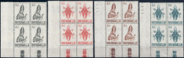VATICANO 1963 INCORONAZIONE DI PAOLO VI 4 VALORI DA L. 15 / L. 40 / L. 115 / L. 200 IN QUARTINA MNH ** SASSONE 365 / 368 - Unused Stamps