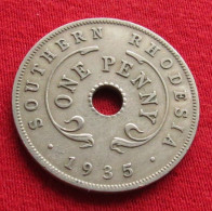 Southern Rhodesia 1 One Penny 1935 KM# 7 Lt 611 *VT Rodesia South Rhodesie - Rhodésie