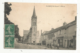 JC, Cp, 86, PLEUMARTIN, L'église, Voyagée 1910 - Pleumartin