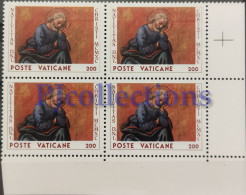 3618-VATICANO -VATICAN CITY 1990 NATALE - CHRISTMAS FULL BLOCK 4 STAMPS MNH - Unused Stamps