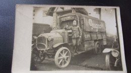 RARE CARTE PHOTO CAMION MILITAIRE PEUGEOT BACHE - Sonstige & Ohne Zuordnung