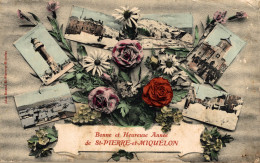 N°104090 -cpa St Pierre Et Miquelon -bonne Et Heureuse Année- - Saint Pierre And Miquelon