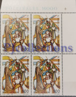 3627-VATICANO -VATICAN CITY 1990 SANT'ANGELA MERICI FULL BLOCK 4 STAMPS MNH - Unused Stamps