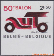 België 1971 - Mi:1625, Yv:1568, OBP:1568, Stamp - □ - Motor Show - 1961-1980