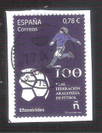 España 2023-1 Sello Usado Y Circulado- Centenario Real Federación Aragonesa De Futbol -Espagne-Spain-Spanje-Spagna - Gebraucht