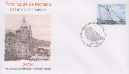 Enveloppe  FDC  1er  Jour   MONACO   Yachting   2018 - Vela