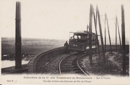 CP SEINE MARITIME - Cie DES TRAMWAYS DE BONSECOURS-SUR LE VIADTUC-VUE DES ATELIERS DES CHEMINS DE FER DE L'OUEST- - Strassenbahnen