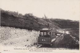 CP SEINE MARITIME - Cie DES TRAMWAYS DE BONSECOURS-DANS LA COTE VU DU MONUMENT DE JEANNE D'ARC  - SERIE B 5 - Strassenbahnen