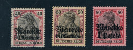 Deutsche Auslandspostämter Marokko Michel-Nr. 52 - 54 Gestempelt - Deutsche Post In Marokko