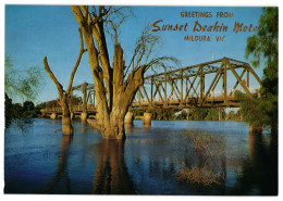Road Bridge Over Murray Mildura Victoria 1970s Unused Postcard. Publisher Rose Stereograph Co Glen Waverley Victoria - Mildura