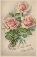 FLOWERS Vintage Postcard CPA #PKE507 - Flowers