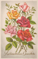 FLOWERS Vintage Postcard CPA #PKE498 - Flowers