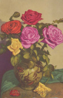 FLOWERS Vintage Postcard CPA #PKE491 - Flowers