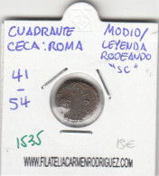 CRE1535 MONEDA ROMANA CUADRANTE VER DESCRIPCION EN FOTO - Other & Unclassified