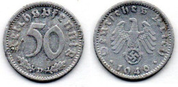 MA 22913 /  Allemagne - Deutschland - Germany 50 Reichspfennig 1940 D TB+ - 50 Reichspfennig